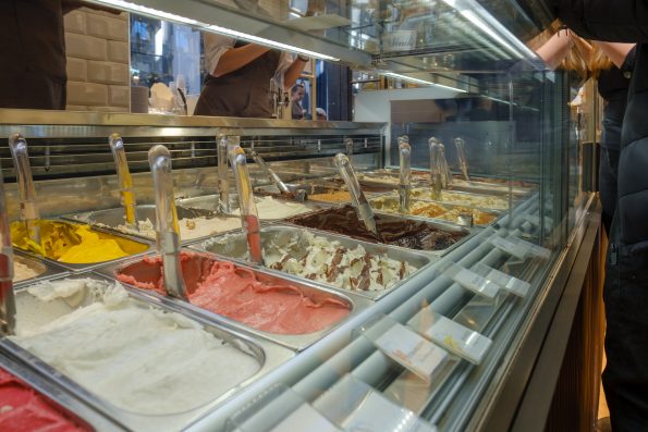Venchi windowed gelato counter